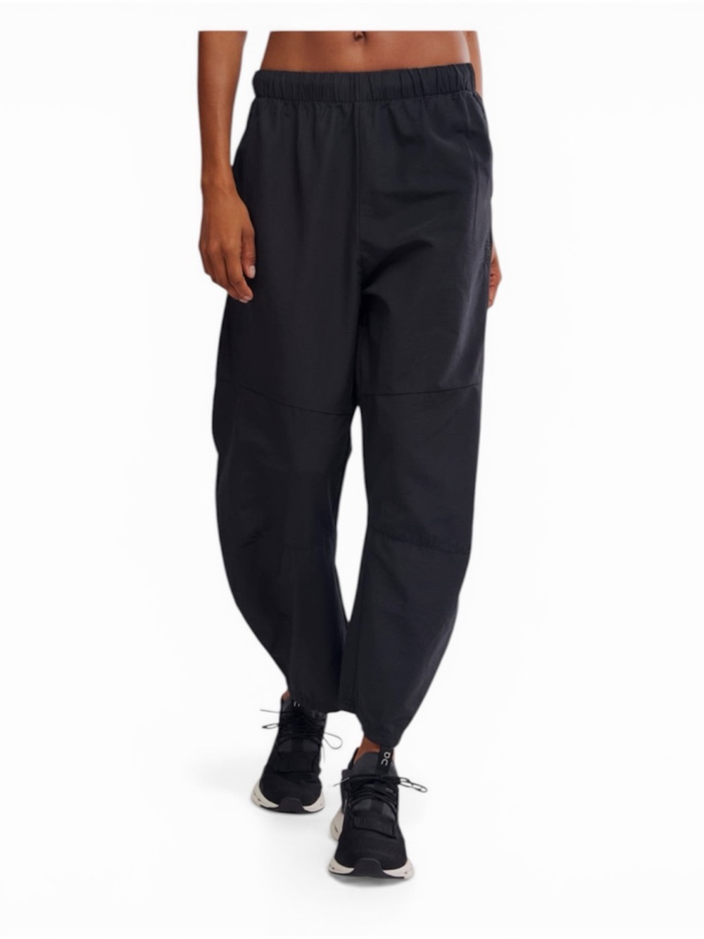 Free People Movement Game Day Barrel Leg Pants Black Size Small Like New